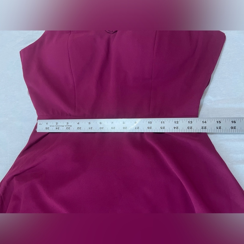 Minuet Petite Fit & Flare Ruffle Dress Pink | Large | New With Tags - Picture 6 of 13